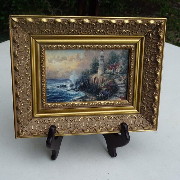 Thomas Kinkade The Light Of Peace Lighthouse Print - Picture 1 of 6
